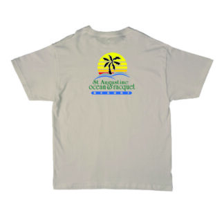 Saint Augustine Ocean and Racquet  Full color LOGO Tee shirt