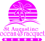 Saint Augustine Ocean and Racquet Resort - One color LOGO. Select, logo color, shirt Color, and size.